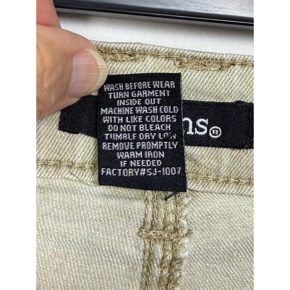d.jeans Wide Leg Utility Pants Womens 4 Tan Good Stretch Patch Pocket Khaki - Picture 8 of 15